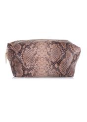 Czarna skórzana kosmetyczka damska croco PORES-0843-31(W23)-01