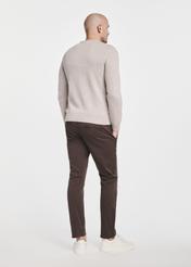 Beżowy sweter męski bawełniany SWEMT-0147-81(Z24)-05