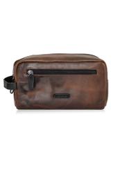 Brązowa skórzana kosmetyczka męska TORMS-0106B-79(Z24)-01