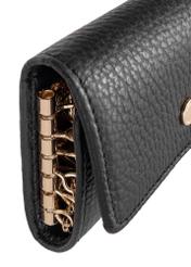 Skórzane czarne etui na klucze damskie PORES-0894-99(Z23)-05
