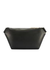 Czarna nerka damska z monogramem TOREC-1192-9P(W26) - widok produktu z tyłu, na białym tle.