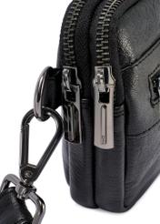 Mała czarna skórzana torba męska TORMS-0492-99(W26)