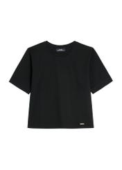 Krótki T-shirt z bawełny merceryzowanej TSHDT-0147-99(Z25), widok produktu z przodu na białym tle.