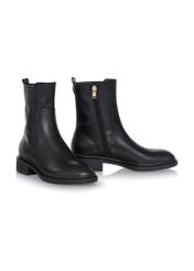 Czarne skórzane botki damskie BUTYD-1033-99(Z23)-02