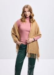 Zimowy szalik damski w kolorze camelowym SZADT-0184-24(Z24)-01
