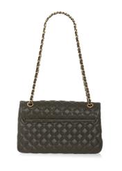 Pikowana torebka khaki na łańcuszku TOREC-0443D-55(W25)-03