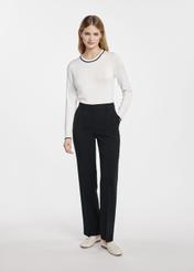 Czarne eleganckie spodnie damskie SPODT-0106-98(W25)-01