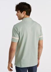 Miętowa koszulka polo z bawełny POLMT-0082-53(W25)-03