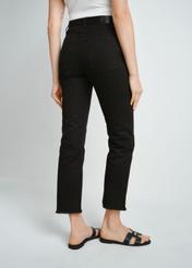 Czarne spodnie jeansowe damskie SPODT-0078-99(W24)-02