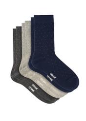 Zestaw długich skarpet męskich ZESMT-0063-00(W26) - widok produktu od góry, na białym tle.
