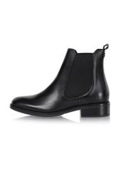 Czarne skórzane botki damskie BUTYD-0936A-99(Z25)