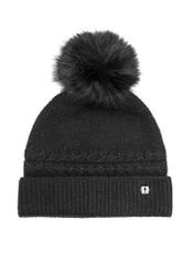 Ciepła czapka zimowa damska czarna CZADT-0186-99(Z24)-05
