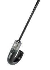 Parasol męski w kratę PARSM-0002-9D(W26) - zbliżenie na detal, na białym tle. 