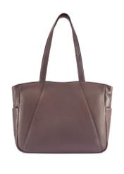 Brązowa skórzana torebka shopper damska TORES-1255-1I(W26)