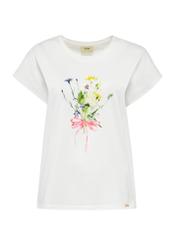 Bawełniany T-shirt damski z nadrukiem TSHDT-0140-12(W25)-04