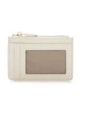 Kremowe etui na karty POREC-0413-0B(W26), widok produktu z tyłu na białym tle.