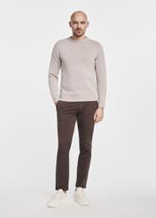 Beżowy sweter męski bawełniany SWEMT-0147-81(Z24)-03