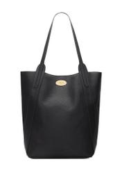 Czarna duża torebka damska shopper TOREC-1142-9I(W26), widok produktu z przodu na białym tle.