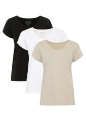 Trójpak T-shirtów damskich basic ZESDT-0024-15(KS)-01