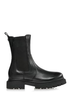 Czarne skórzane sztyblety damskie BUTYD-1092-99(Z25)