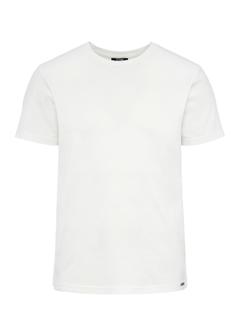 Biały bawełniany t-shirt męski TSHMT-0108-11(Z25)