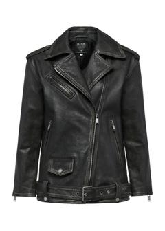 Skórzana kurtka damska vintage oversize KURDS-0510-2825(W25)