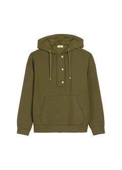 Bluza damska khaki z kapturem BLZDT-0111A-8D(W26)