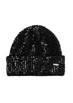 Czarna czapka damska z wełną CZADT-0203-99(Z25)