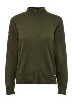 Klasyczny sweter damski w kolorze khaki SWEDT-0186-55(Z24)