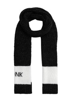 Czarny szalik damski z logo OCHNIK SZADT-0125A-99(Z25)