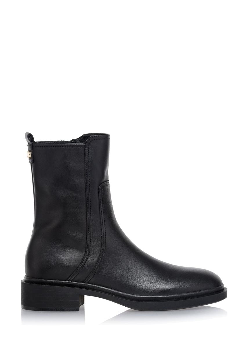 Czarne skórzane botki damskie BUTYD-1033-99(Z23)-06
