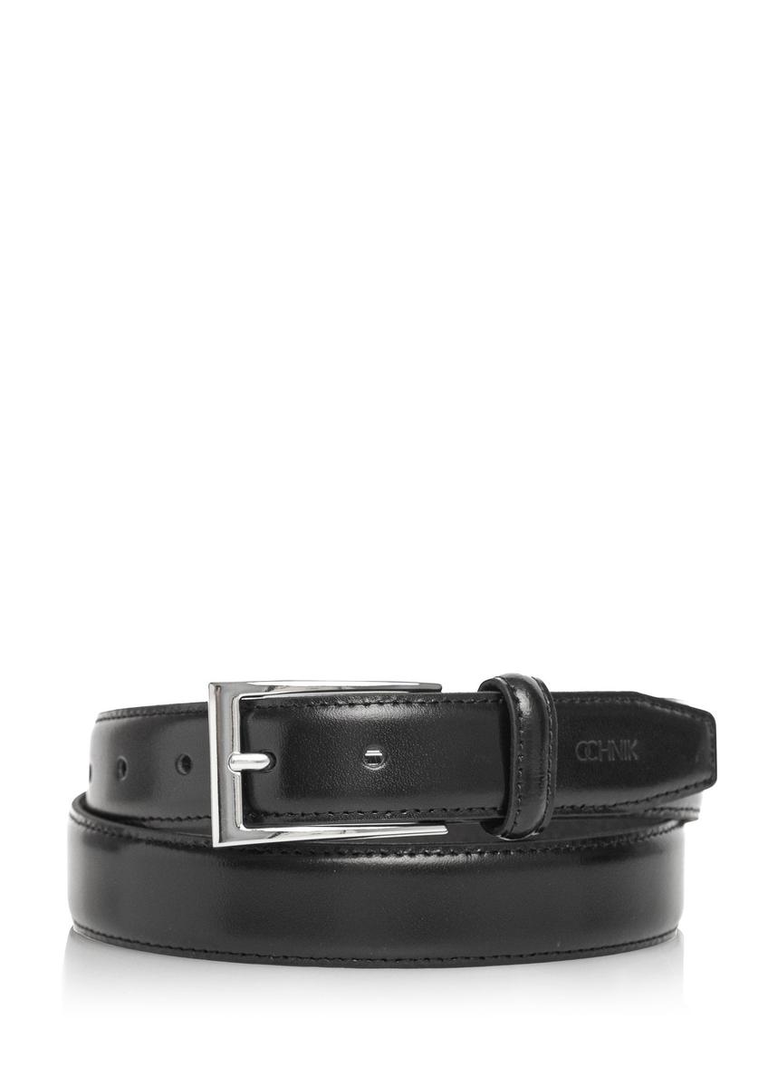 Czarny skórzany pasek męski PASMS-0244-99(Z25)