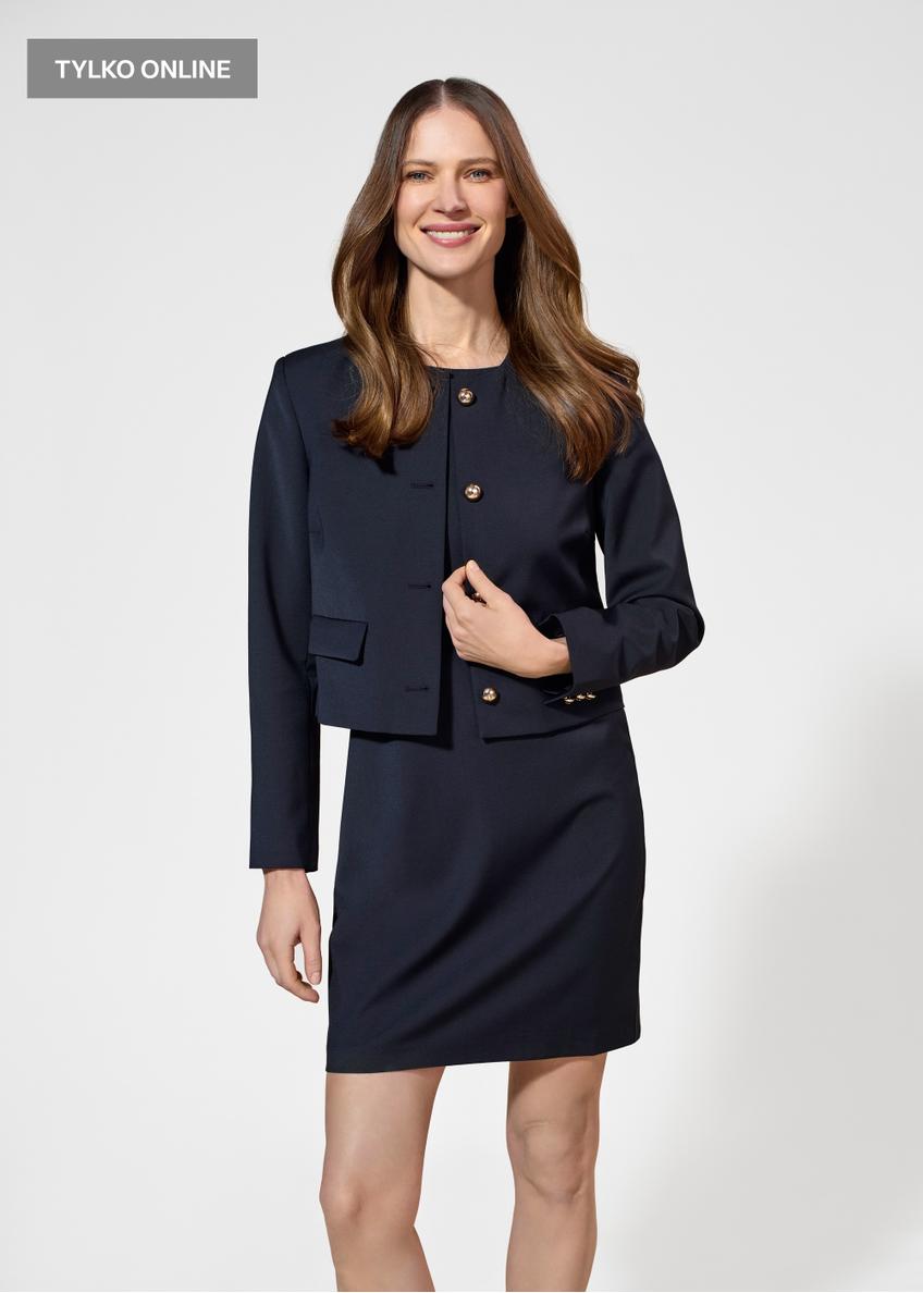 Czarna marynarka damska ZAKDT-0039-99(W25)