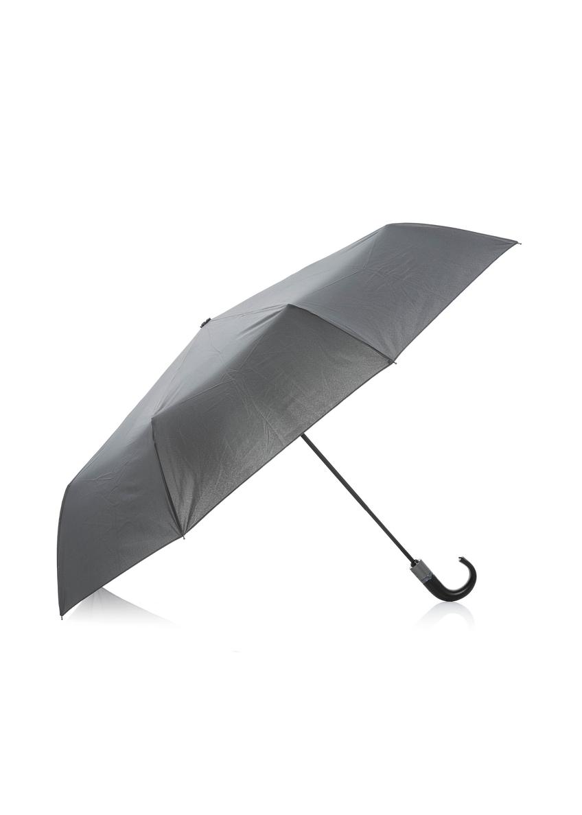 Szary parasol męski PARSM-0002-95(W25), widok rozłożonego produktu na białym tle.
