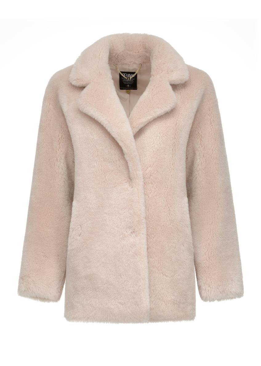 Wełniane futerko damskie oversize FUTDW-0015-81(Z22)-06