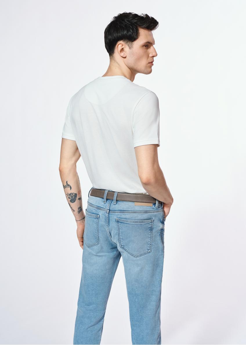 Biały T-shirt męski z bawełny TSHMT-0100-11(W25)