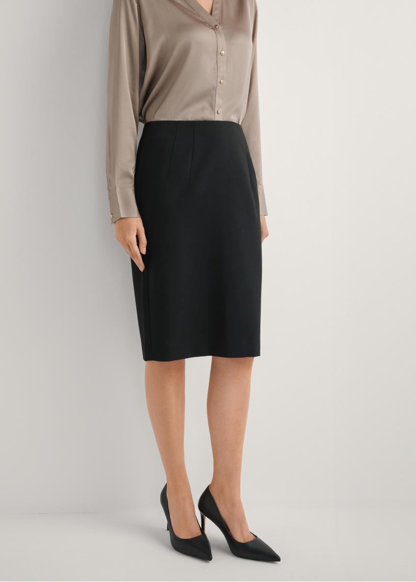 Klasyczna czarna ołówkowa spódnica SPCDT-0088-99(W26)