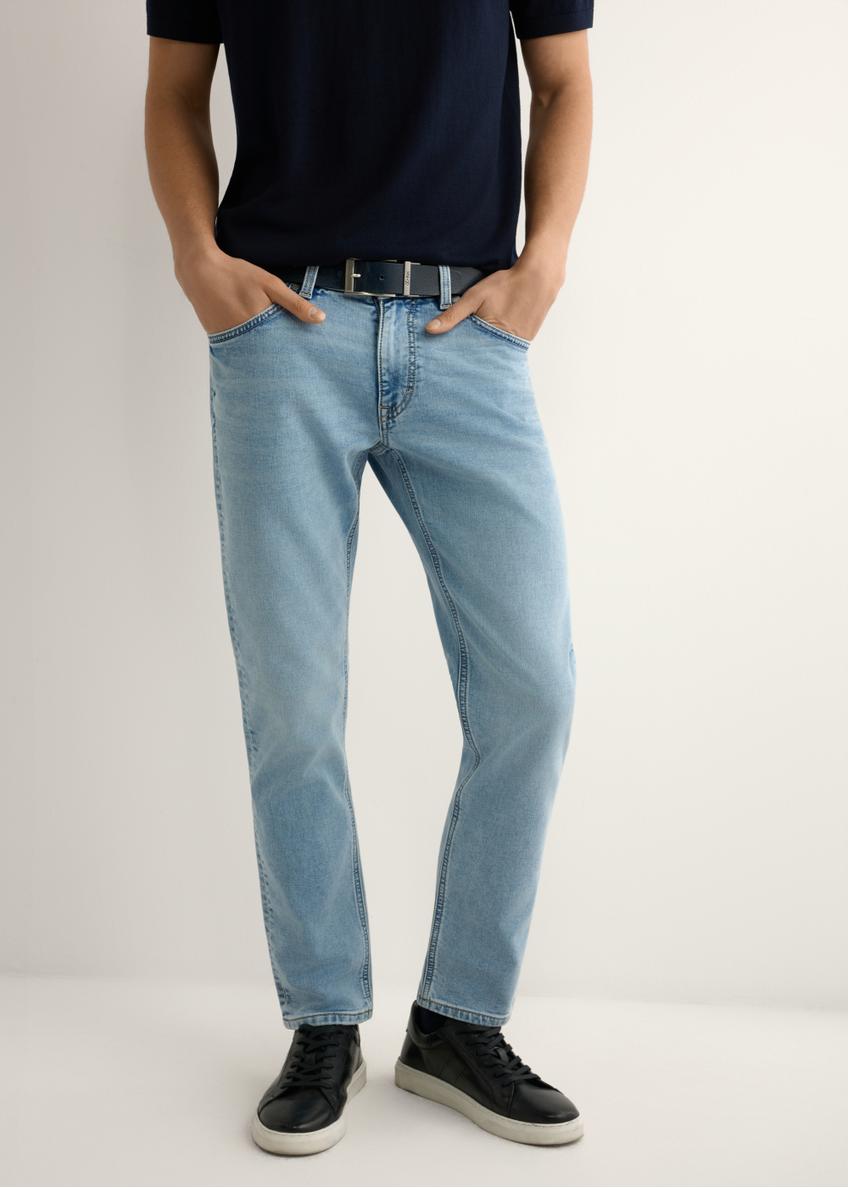 Niebieskie spodnie jeansowe męskie JEAMT-0021-7B(W26)