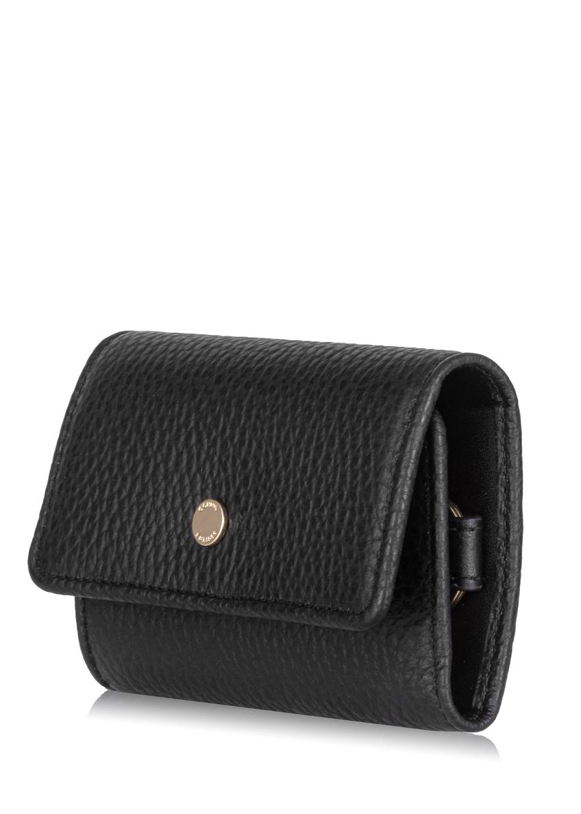 Skórzane czarne etui na klucze damskie PORES-0894-99(Z23)