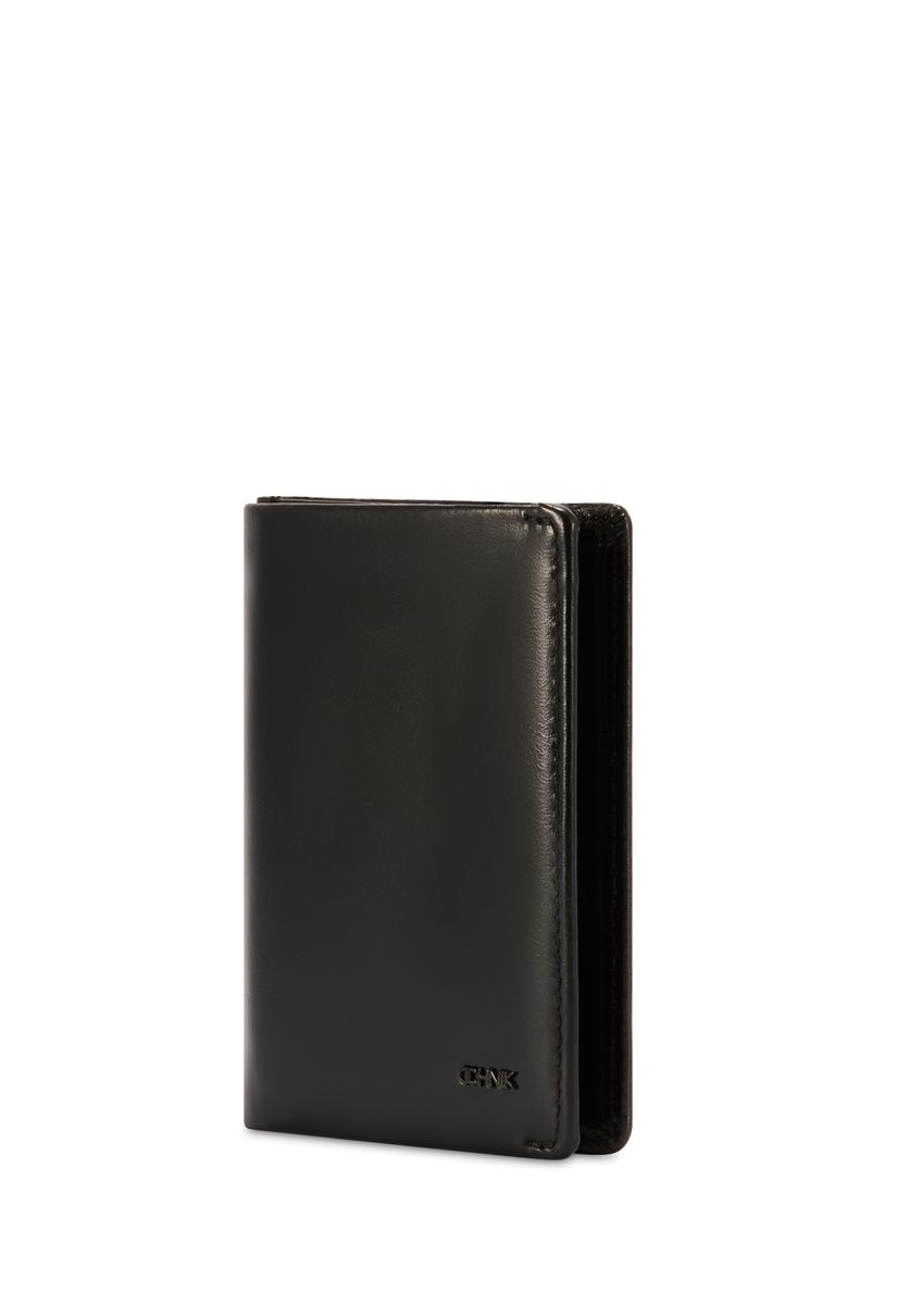 Czarny mały skórzany portfel męski PORMS-0664-99(Z25)
