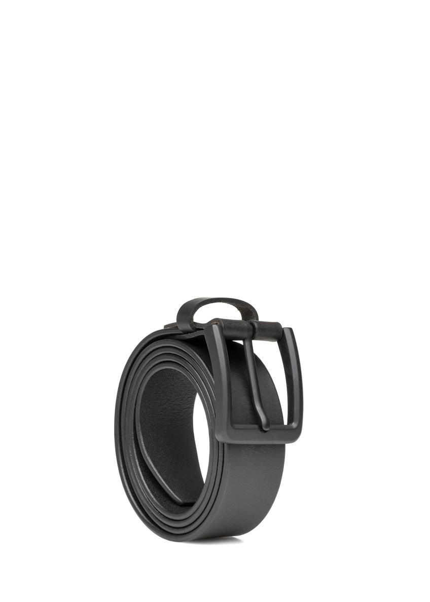 Czarny skórzany pasek męski PASMS-0279-99(W26)