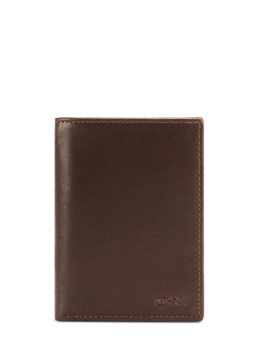 Skórzany portfel męski w kolorze brązowym PORMS-0672-89(Z25)