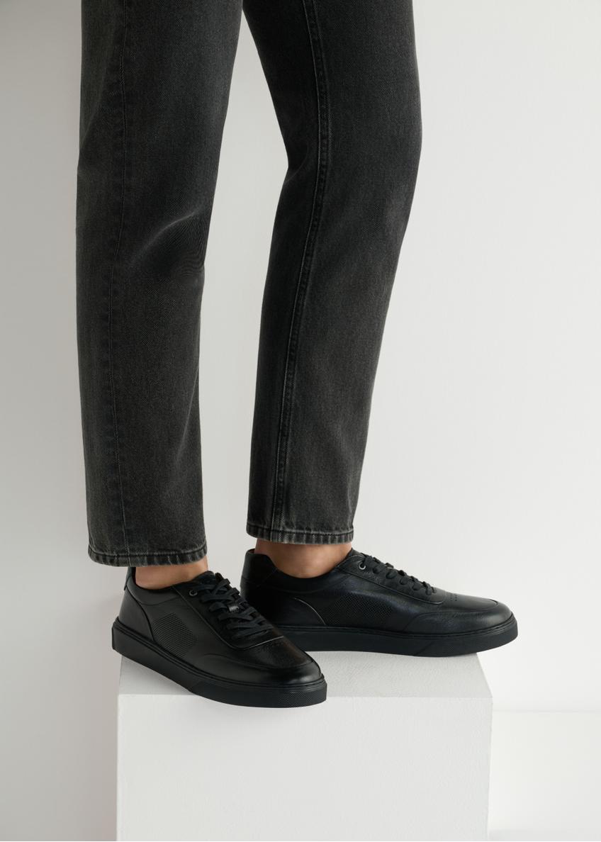 Czarne skórzane sportowe buty męskie BUTYM-0484-99(W26)