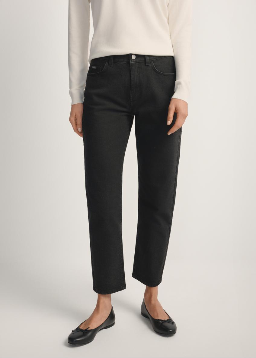 Czarne spodnie jeansowe damskie JEADT-0011-99(W26)