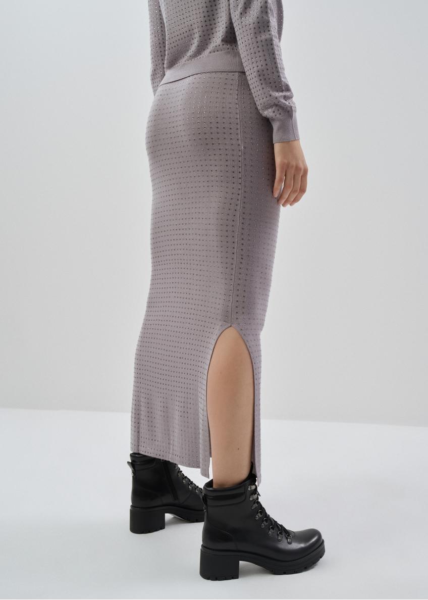 Długa spódnica z rozcięciem SPCDT-0078-91(Z23)