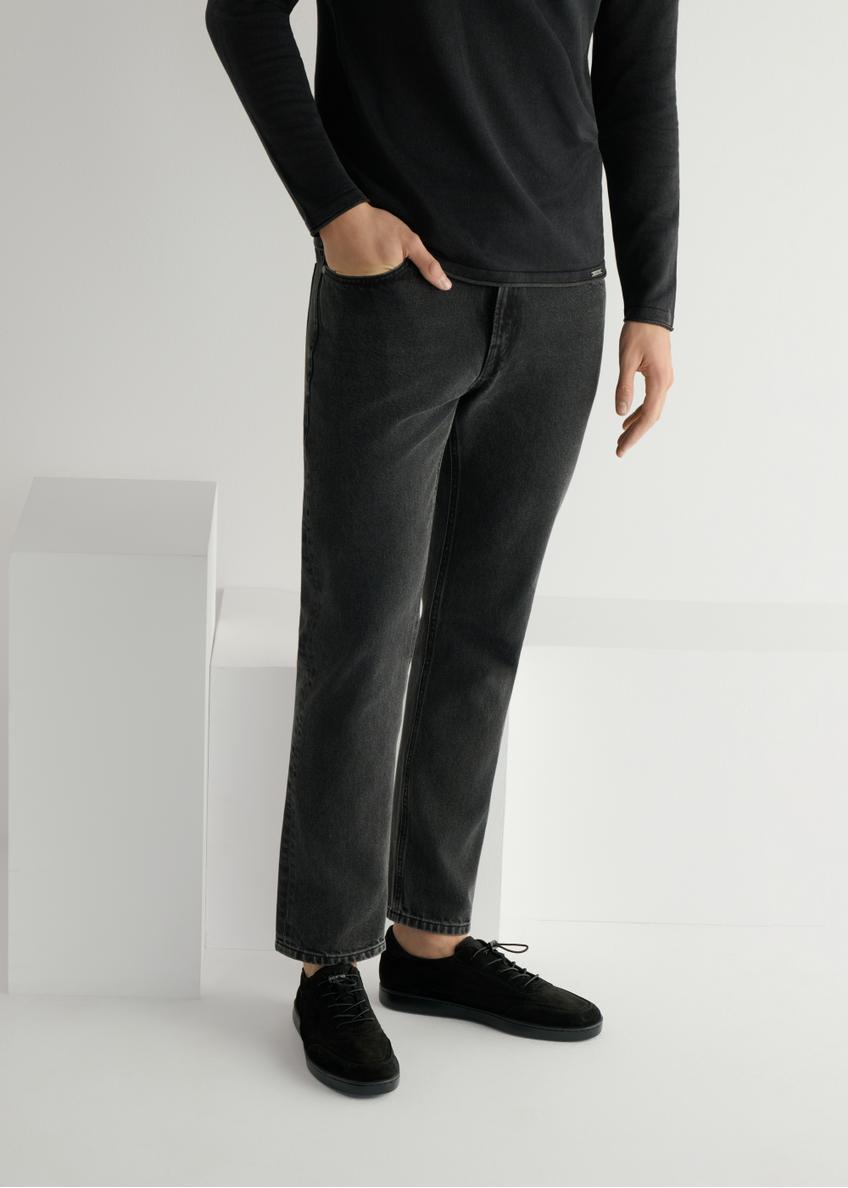 Czarne skórzane buty męskie BUTYM-0529-99(W26)
