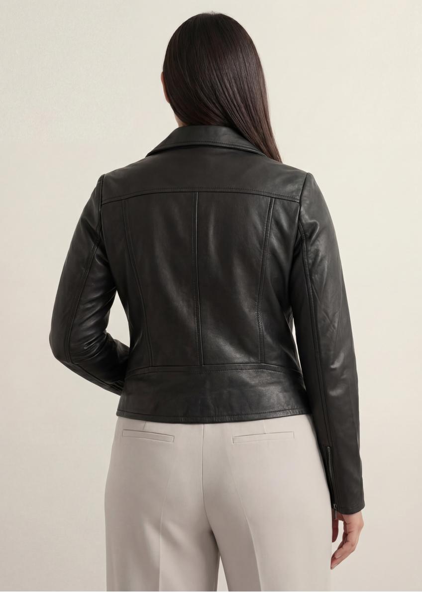 Skórzana ramoneska damska PLUS SIZE KURDS-0274L-99(KS)