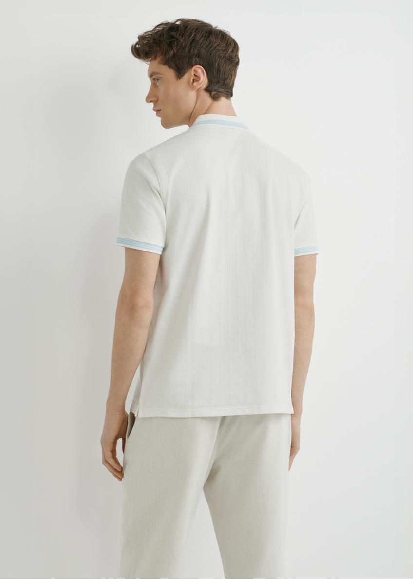 Koszulka polo w kolorze białym POLMT-0090-0B(W26)