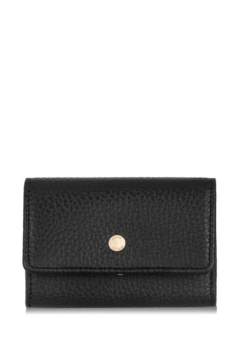 Skórzane czarne etui na klucze damskie PORES-0894-99(Z23)-07