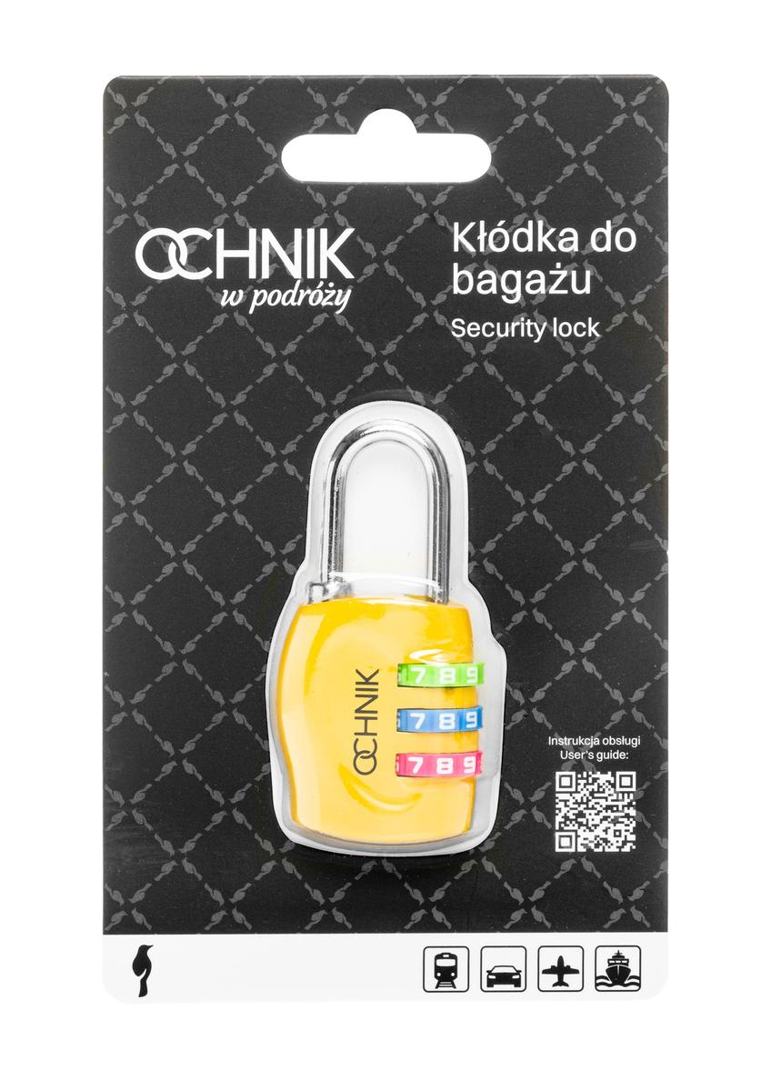 Żółta szyfrowa kłódka AW-015-0005-2B(W26)